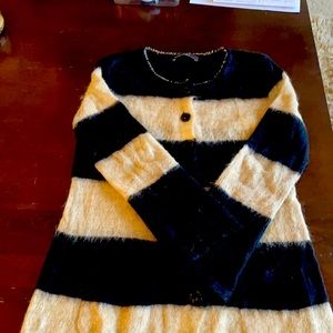 MarcCain Black and cream striped cardigan